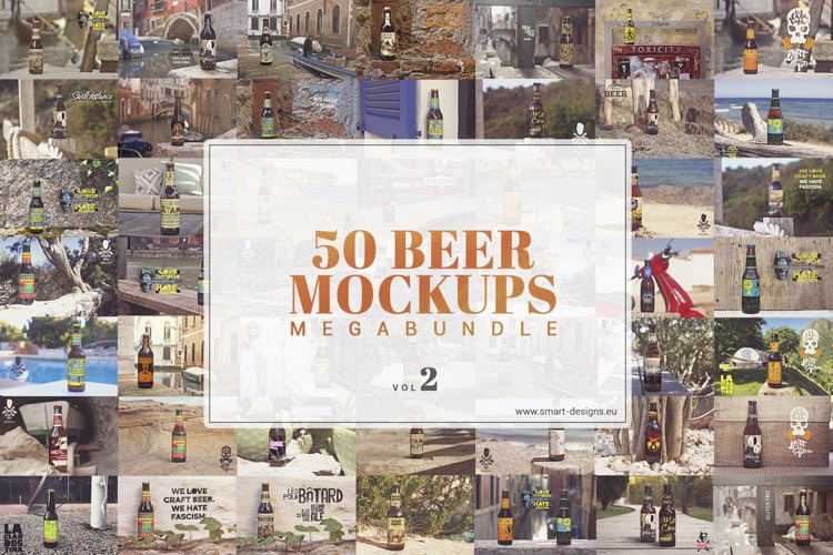 50 Beer Mockups Megabundle