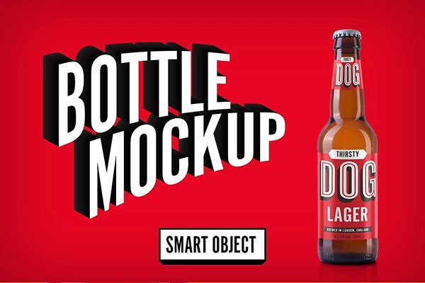Beer bottle mockup for Branding