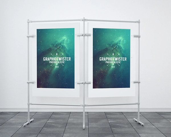 Double Stand Banner Mockup Template