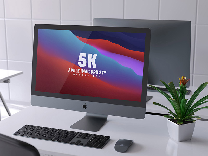 5K Apple iMac Pro Retina 27-inch Mockup