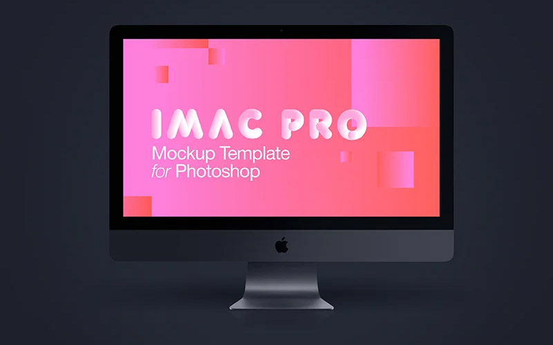iMac Pro 2017 Front Mockup - Free PSD