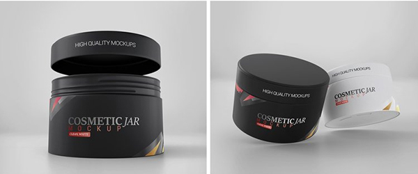 High Quality Cosmetic Jar Packaging Mockup - 9 Views