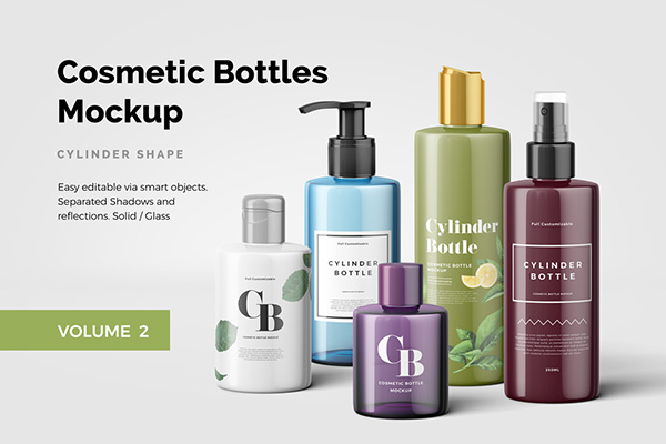 Cosmetic Bottles Mockup Vol.2