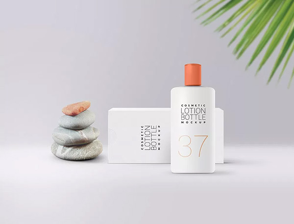 Cosmetic Lotion Packaging Mockup