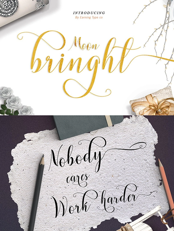 Moonbringht - Free Wedding Calligraphy Font
