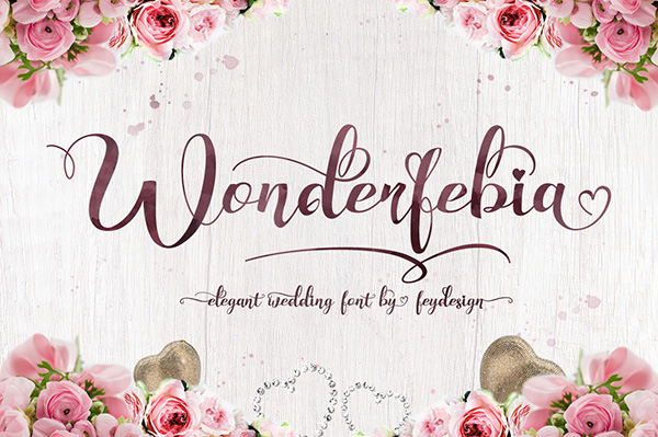 Wonderfebia - Wedding Script Font