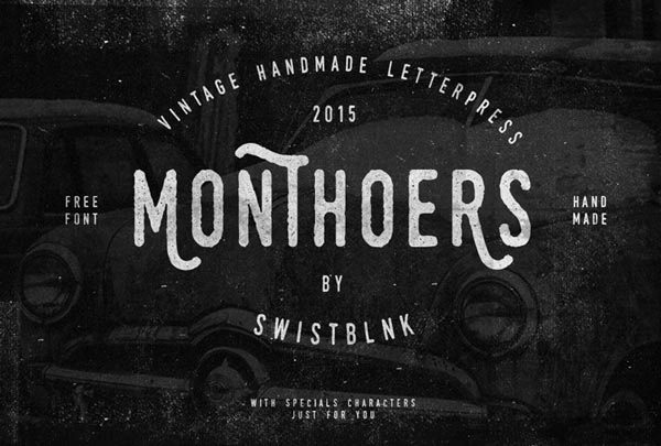 Monthoers - Handmade Vintage Font