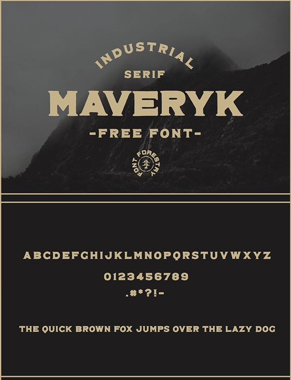 Maveryk - Free Industrial Font