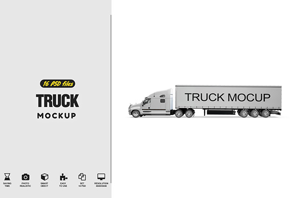 Truck Advertising Mockup