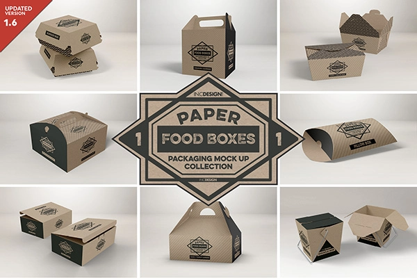 VOL.1 Food Box Packaging MockUps