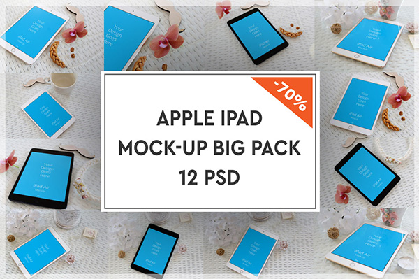 Apple iPad Mock-up Big Pack#2
