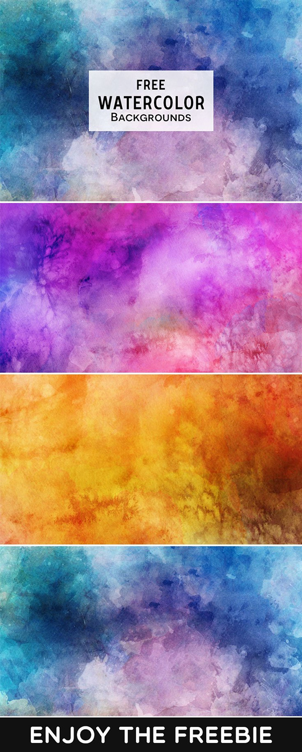 3 Free Watercolor Textured Backgrounds