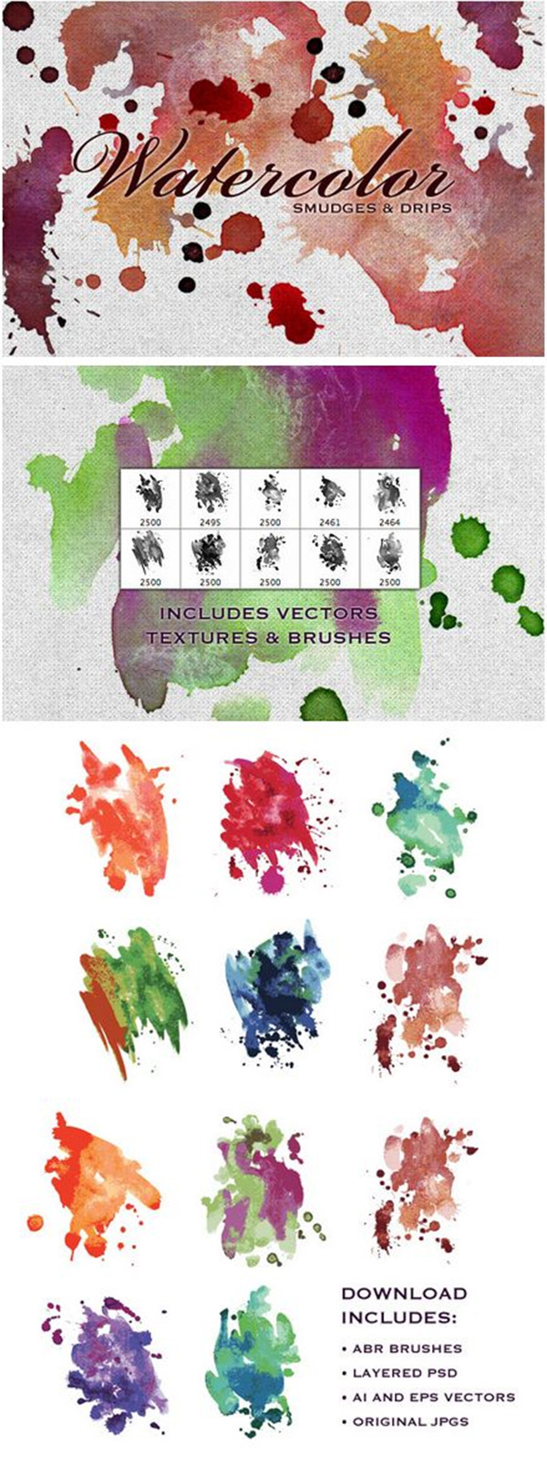 Free Watercolor Smudges