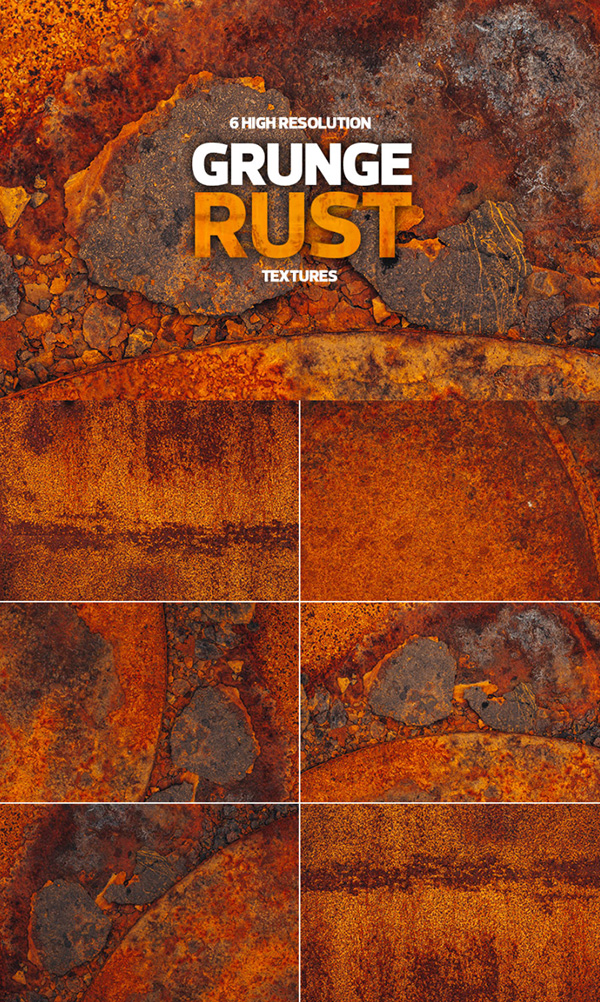 6 Grunge Rust Textures