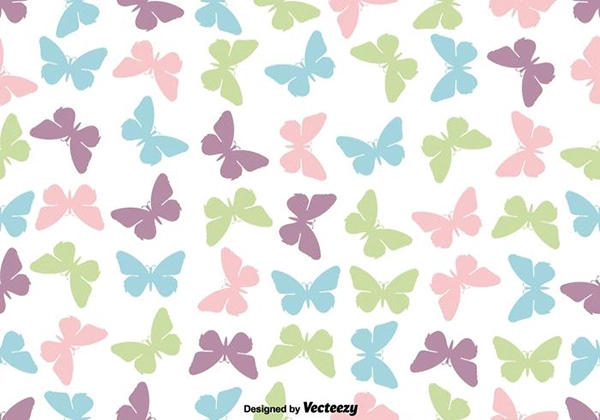 Cute Butterfly Icon Seamless Pattern