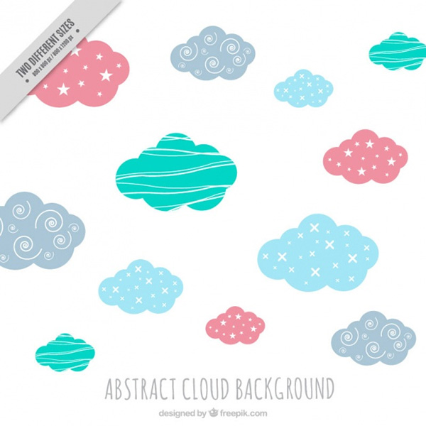 Cute Colored Clouds Background