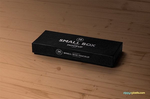 Box Mockup PSD With Customizable Top & Front Design