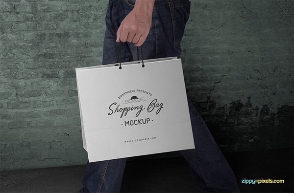 Customizable Shopping Bag Mockup PSD