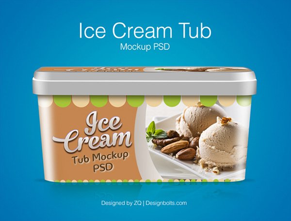Ice Cream Tub Packaging Design Template