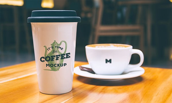 Coffee Mug And Cup - Free PSD Mockup Template