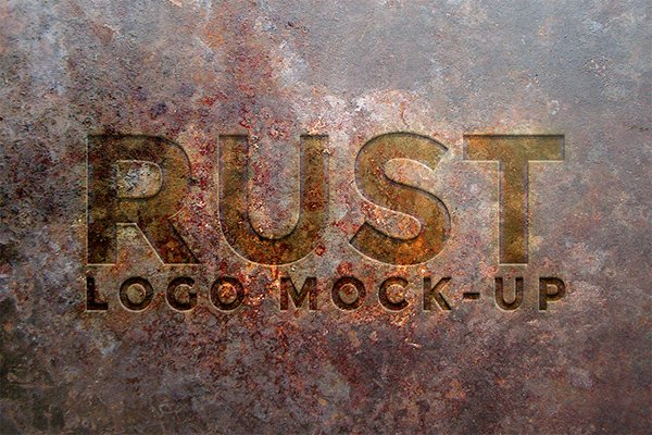 Rust Metal Logo Mock-up