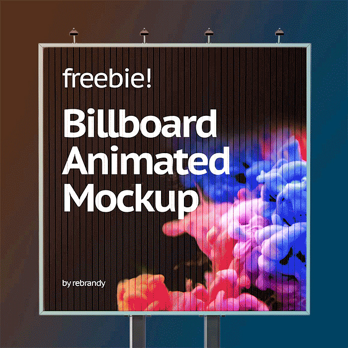 Animated Street Billboard Mockup