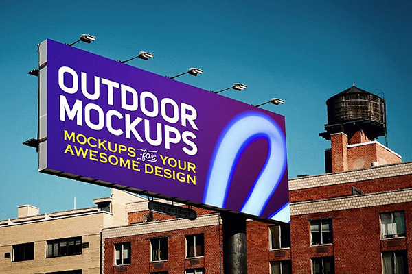 6 Outdoor Advertising Mockups