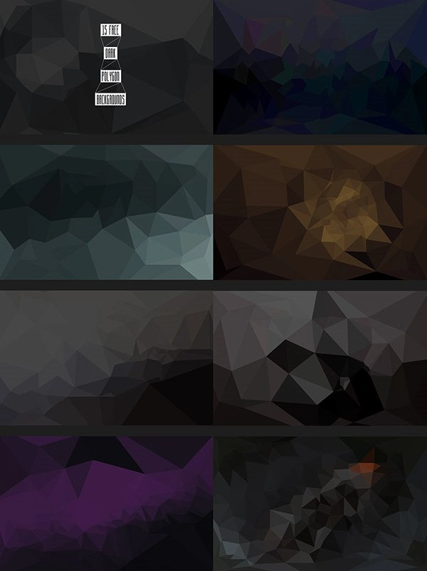 15 Free Dark Polygon Backgrounds