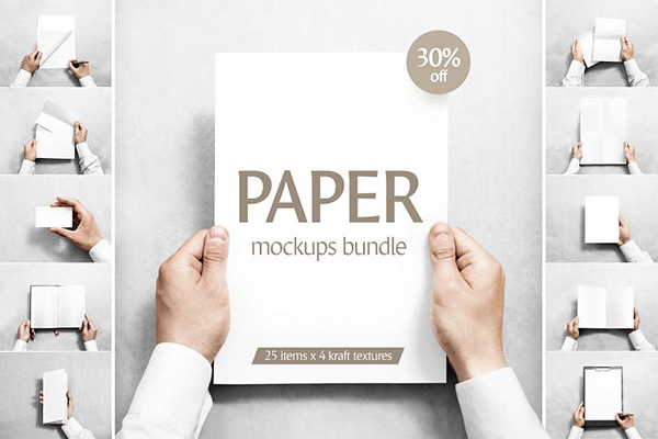 Paper Mockups Bundle - 30% off