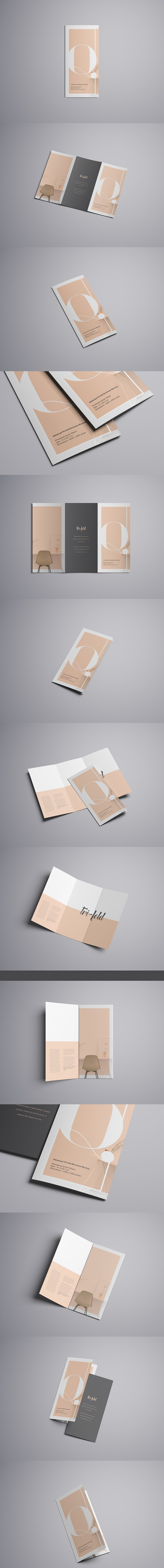 Advanced Tri-Fold Brochure Mockup (Free Version)