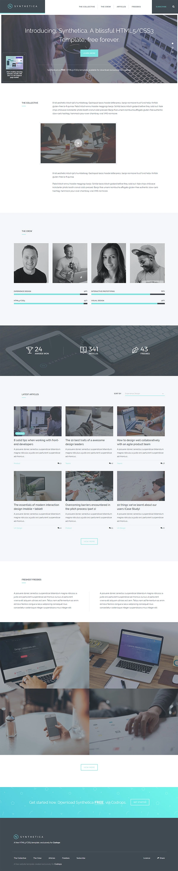 Synthetica - One Page Website Template