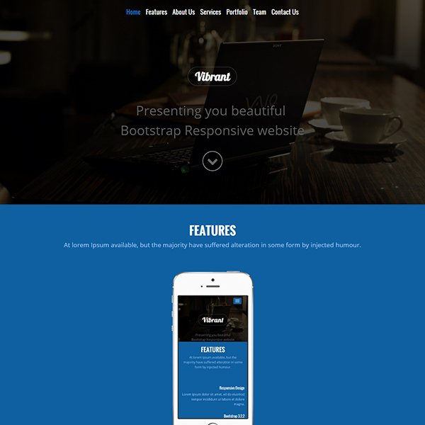 Vibrant Corporate Bootstrap Responsive Website Template