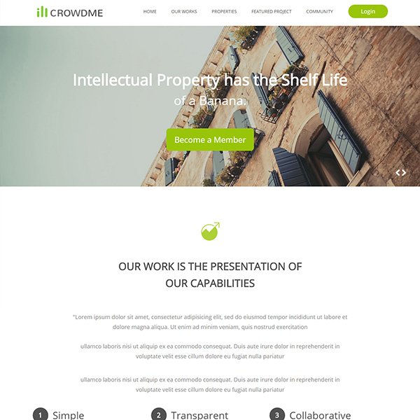 Icrowdme Single Page Multipurpose Bootstrap Template