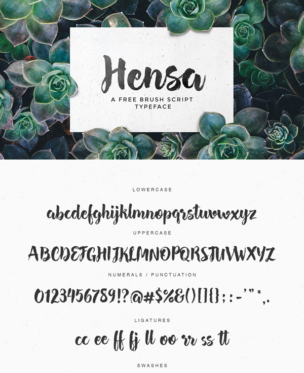 Hensa – Free Brush Script