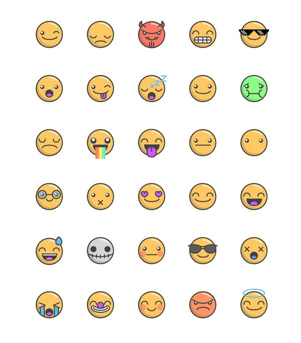 Emoticons Free Vector Pack