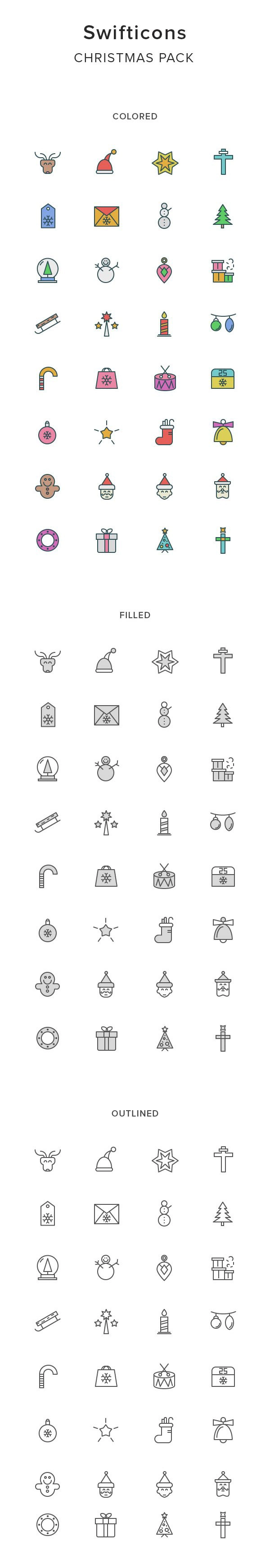Swifticons: 32×3 Christmas Icons