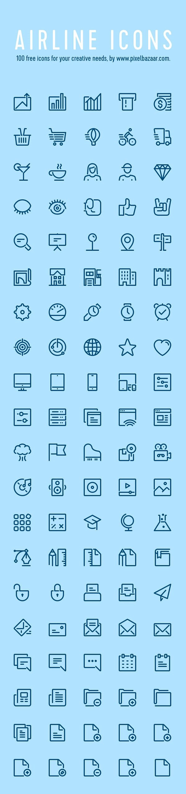 100 Airline Icons