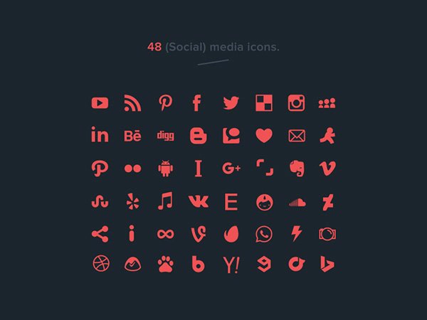 48 Free Social Media Icons