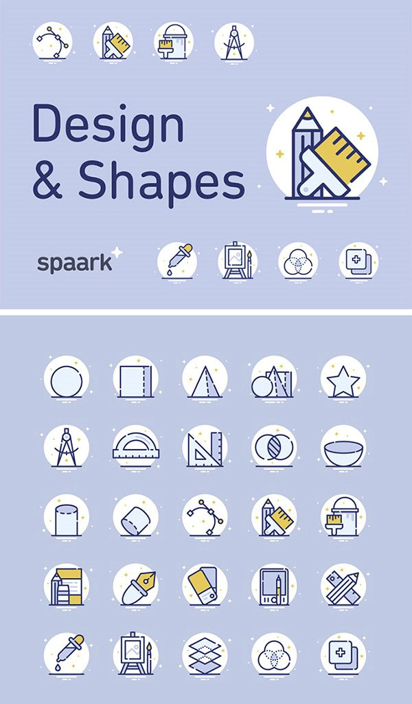 25 Design & Shapes Icons