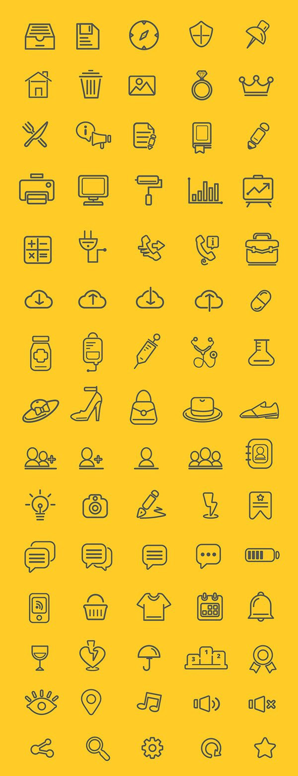 75 Free Outline Icons