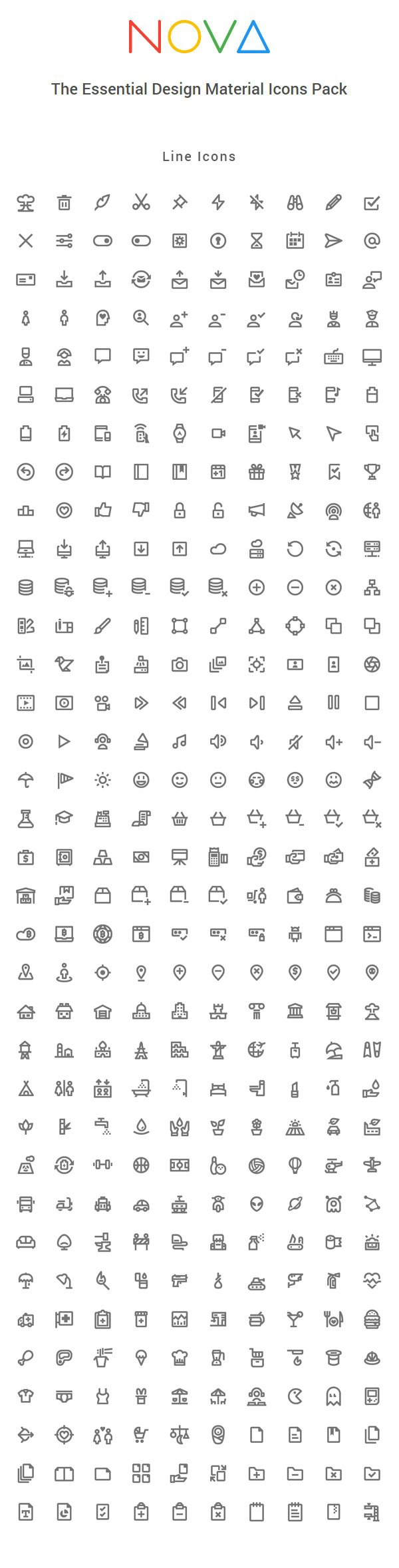 Nova: 350 Material Style Icons
