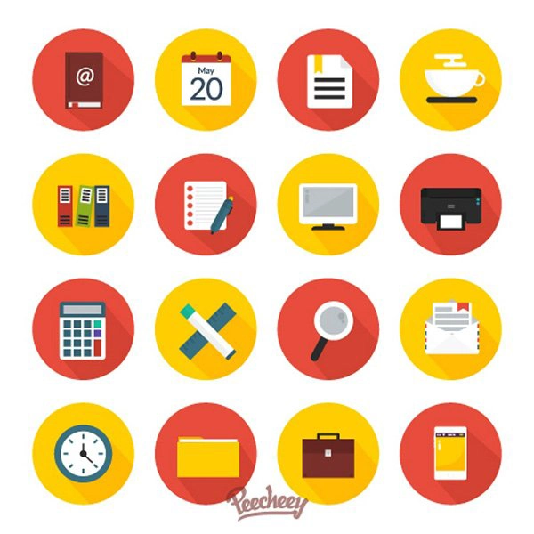 Office Work Icons Set
