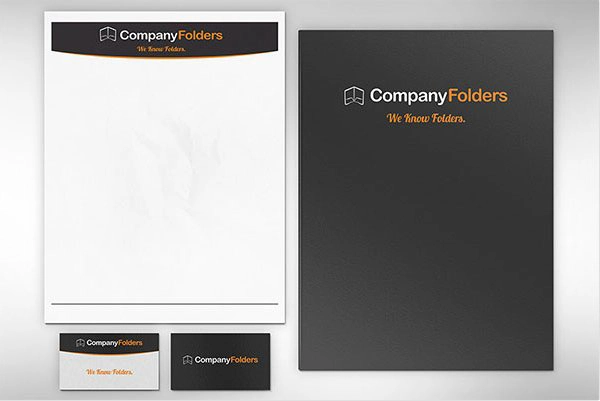 Folder, Letterhead & Business Card Mockup Template