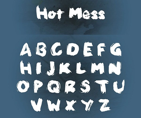 Hot Mess Brush Font