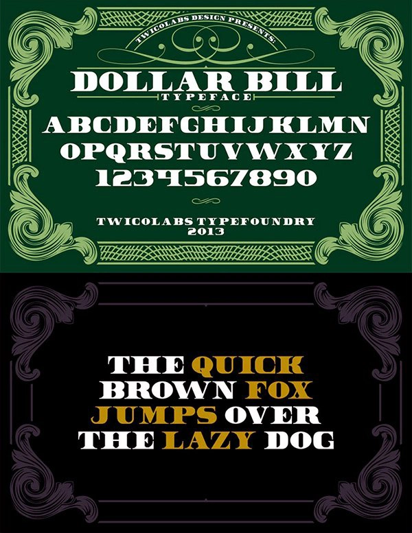 Dollar Bill – Free Bold Font
