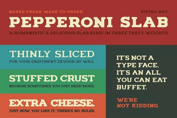 Free Font Pepperoni Slab