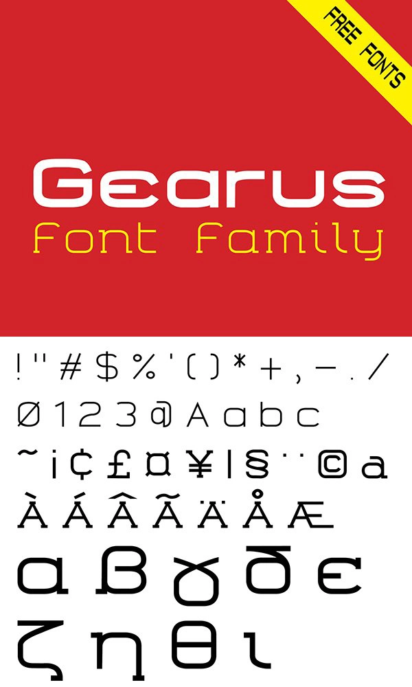 GEARUS Free Font Family
