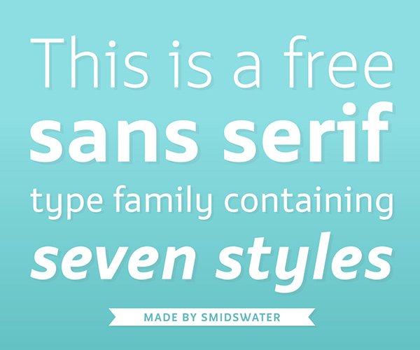 Free Smidswater Typeface