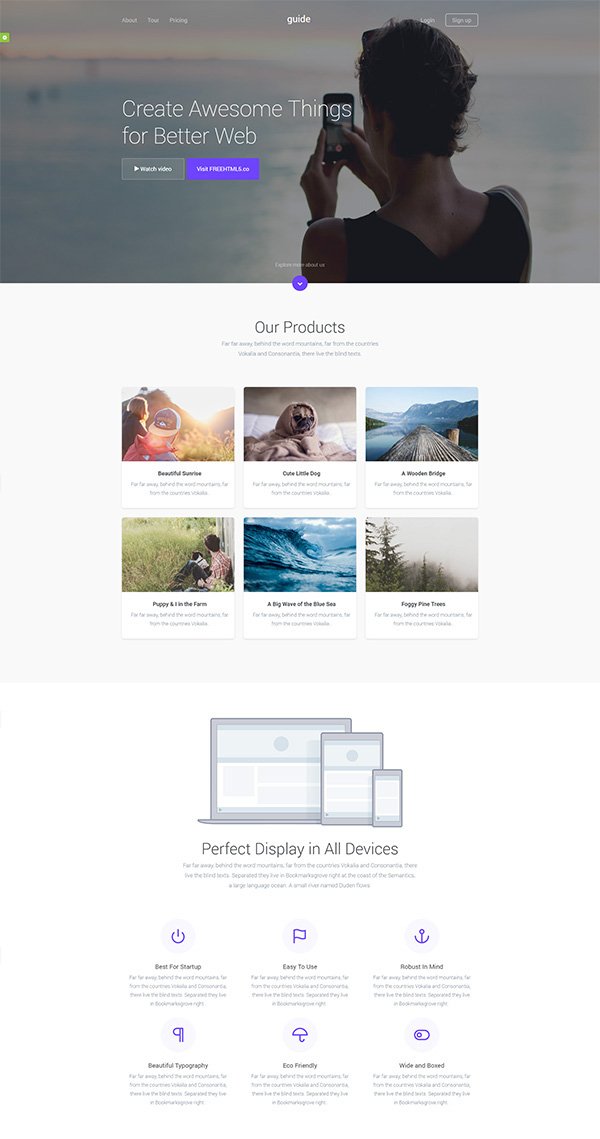 Guide – Free HTML Template