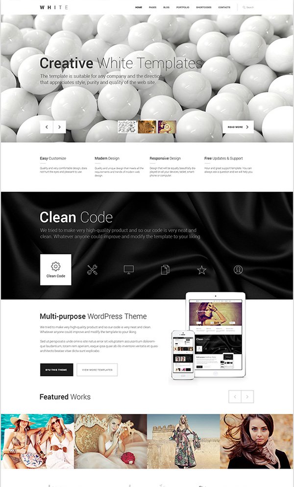 WHITE: One-Page HTML Theme